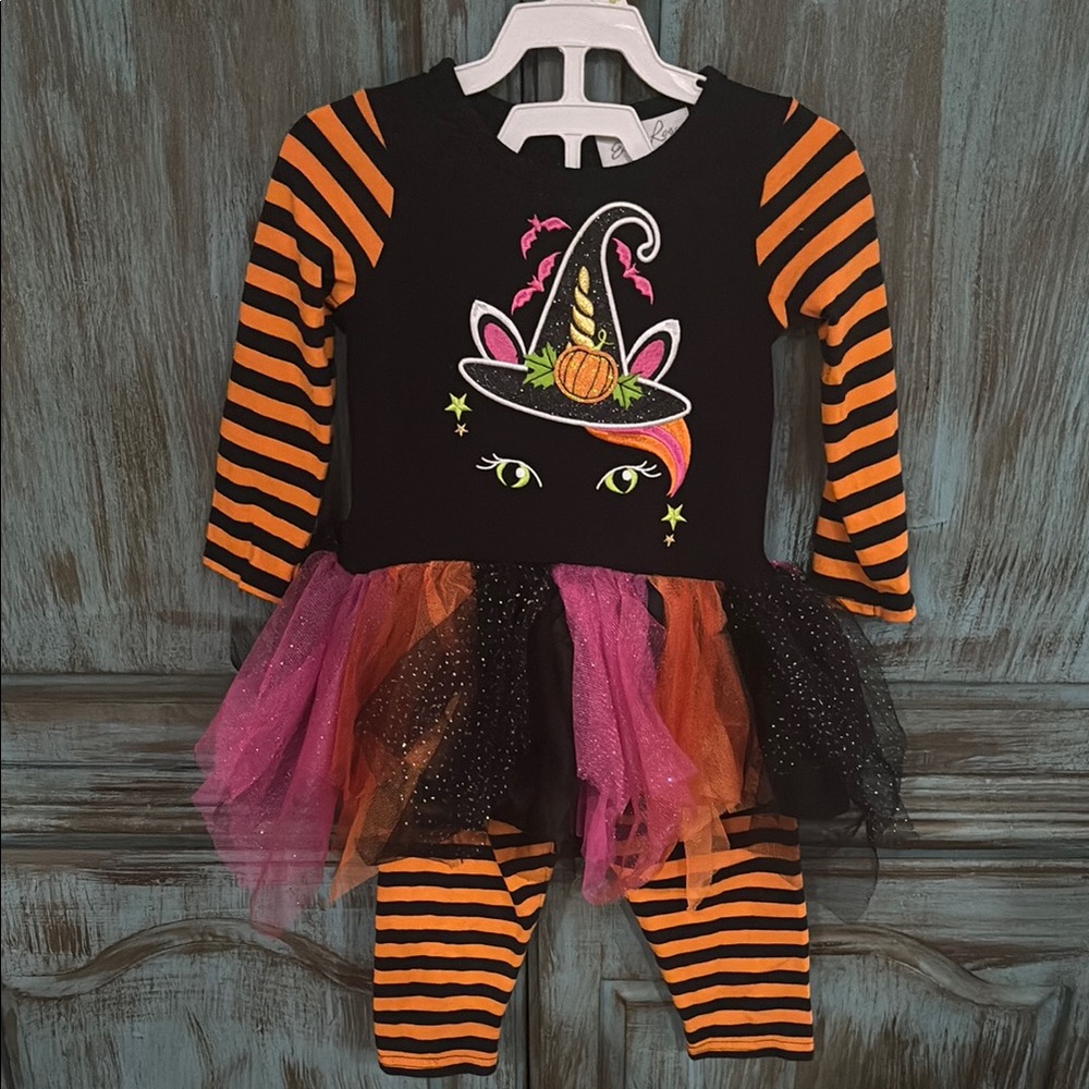 Emily Rose Halloween Witch Costume for Kids - Black and Orange